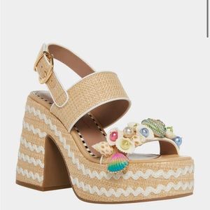 Betsey Johnson Shelli Natural Multi Wedges